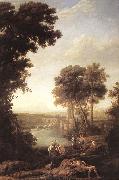 Claude Lorrain Landscape with the Finding of Moses sdfg oil on canvas